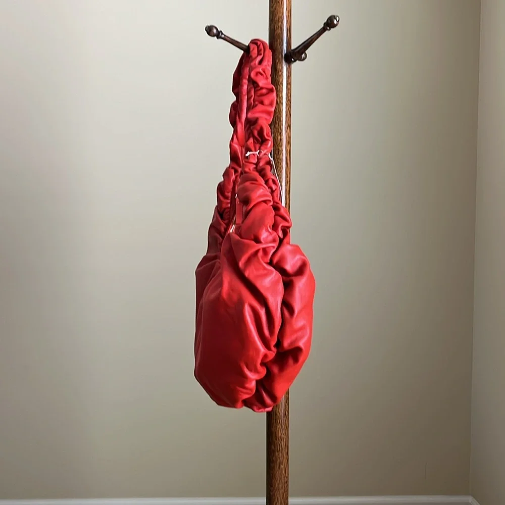 NWT - Liviana Conti ~$450 MSRP - Large Sling Bag in Red Leather